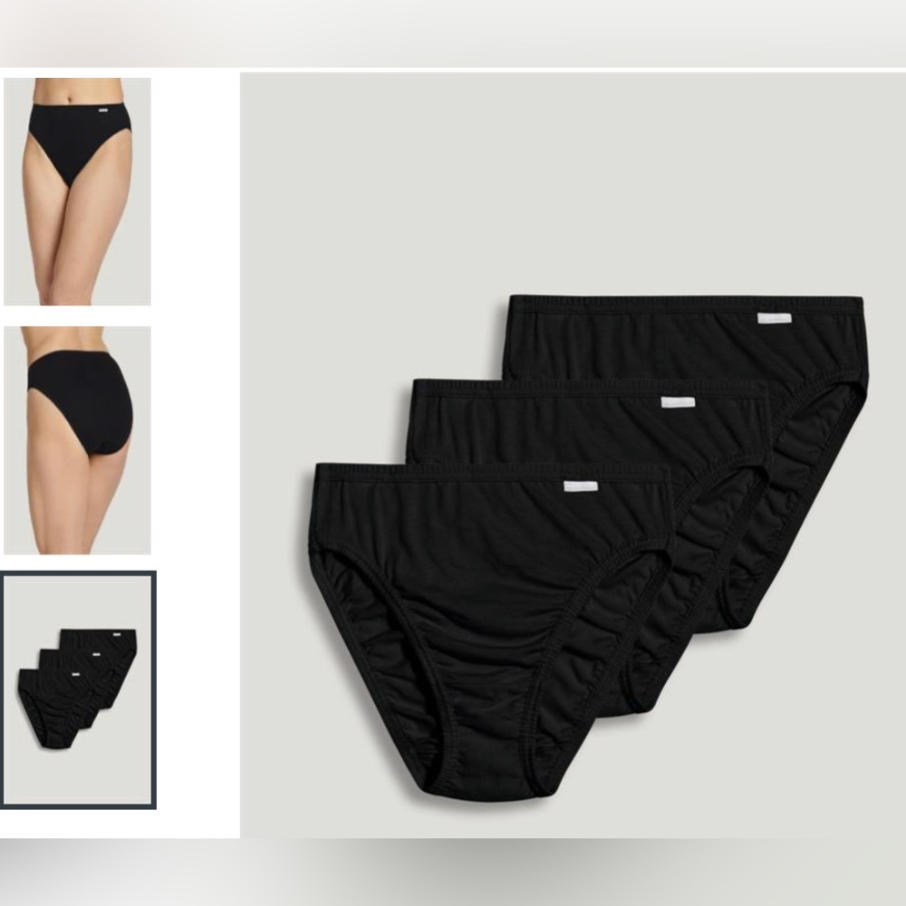 Jockey® Elance® Brief - 3 Pack, Size 7, Black